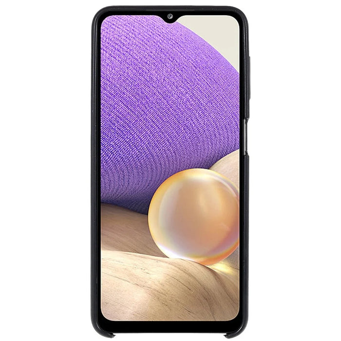 For Samsung Galaxy A32 5G Solid Silicone Ultra Slim Shockproof Phone Case Silky-Soft Touch Shockproof Back Cover - Black - 4