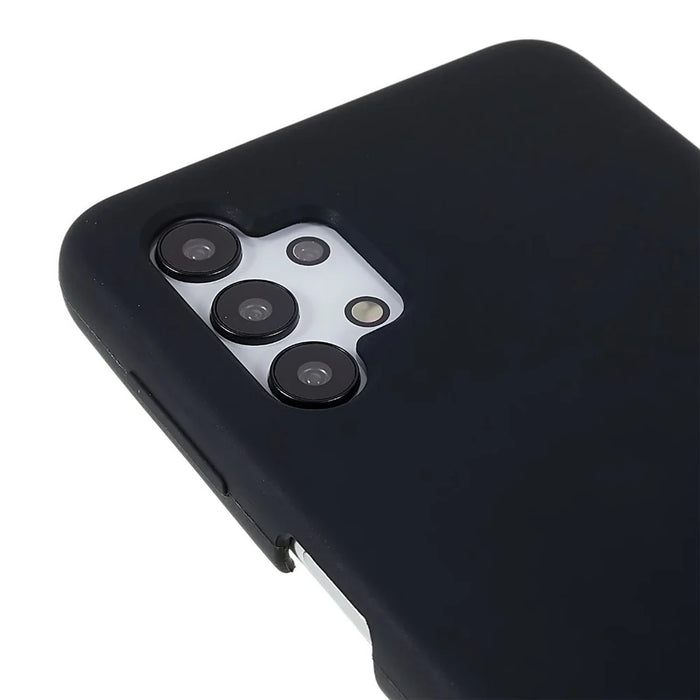 For Samsung Galaxy A32 5G Solid Silicone Ultra Slim Shockproof Phone Case Silky-Soft Touch Shockproof Back Cover - Black - 7
