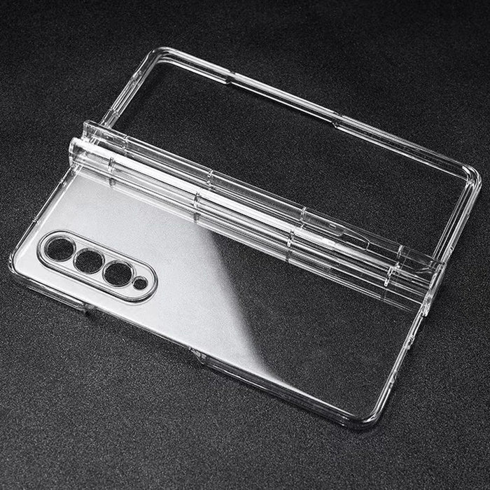 For Samsung Galaxy Z Fold3 5G Folding Transparent Phone Case Full Protection Anti-scratch Cover with Pen Holder - 2