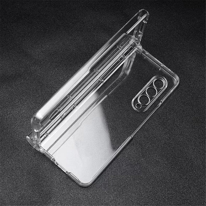 For Samsung Galaxy Z Fold3 5G Folding Transparent Phone Case Full Protection Anti-scratch Cover with Pen Holder - 4