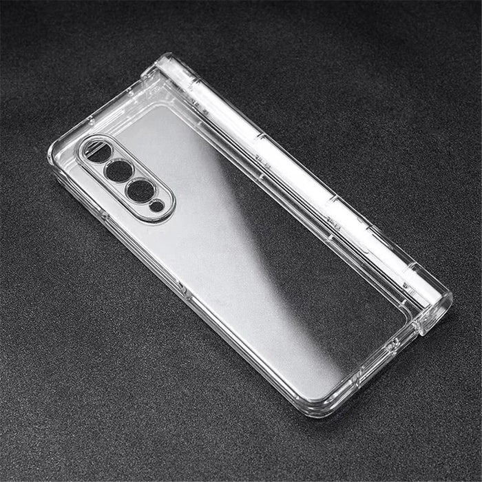 For Samsung Galaxy Z Fold3 5G Folding Transparent Phone Case Full Protection Anti-scratch Cover with Pen Holder - 5
