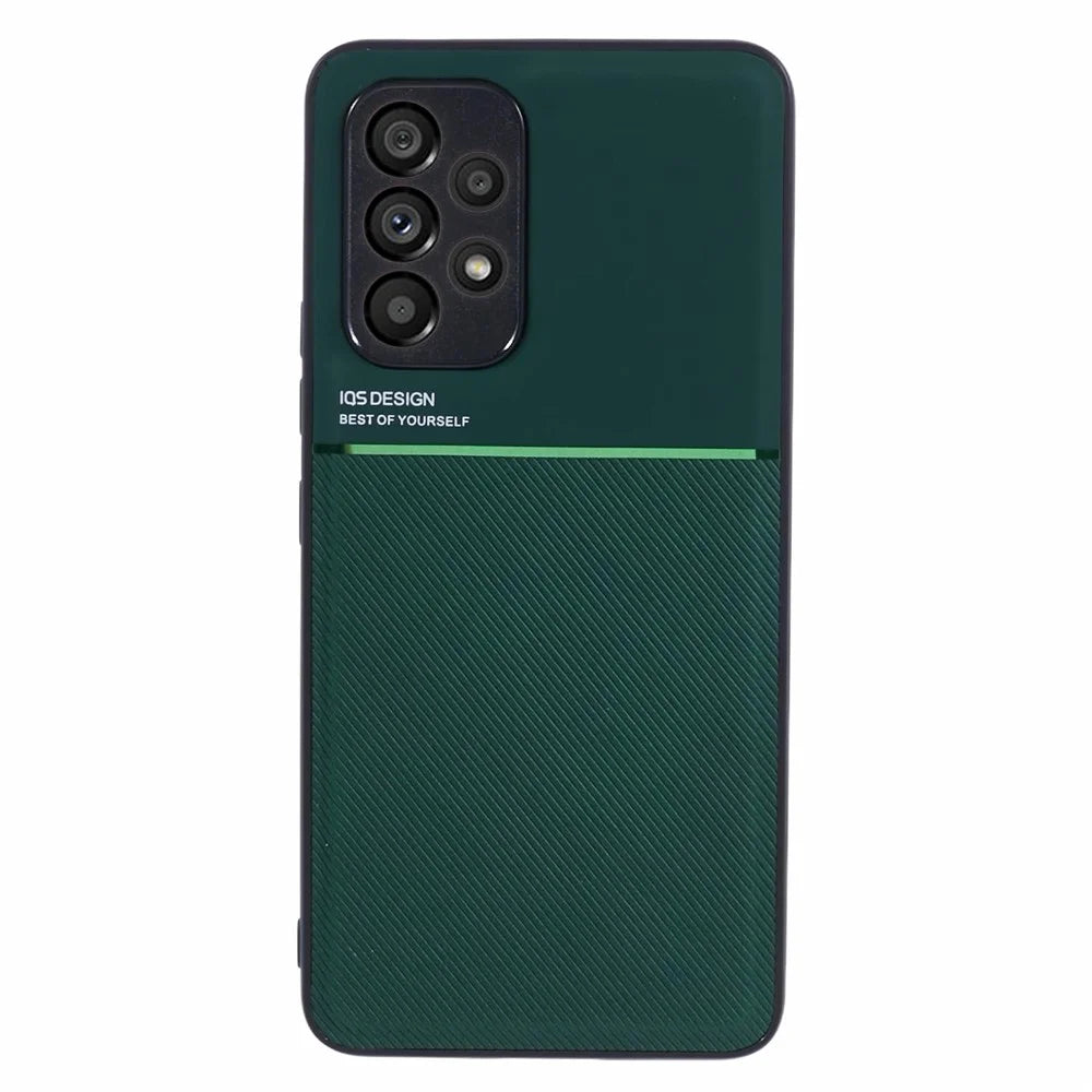 For Samsung Galaxy A53 5G Imprinted PU Leather + TPU Anti-drop Phone Case with Built-in Metal Sheet - Green - 1
