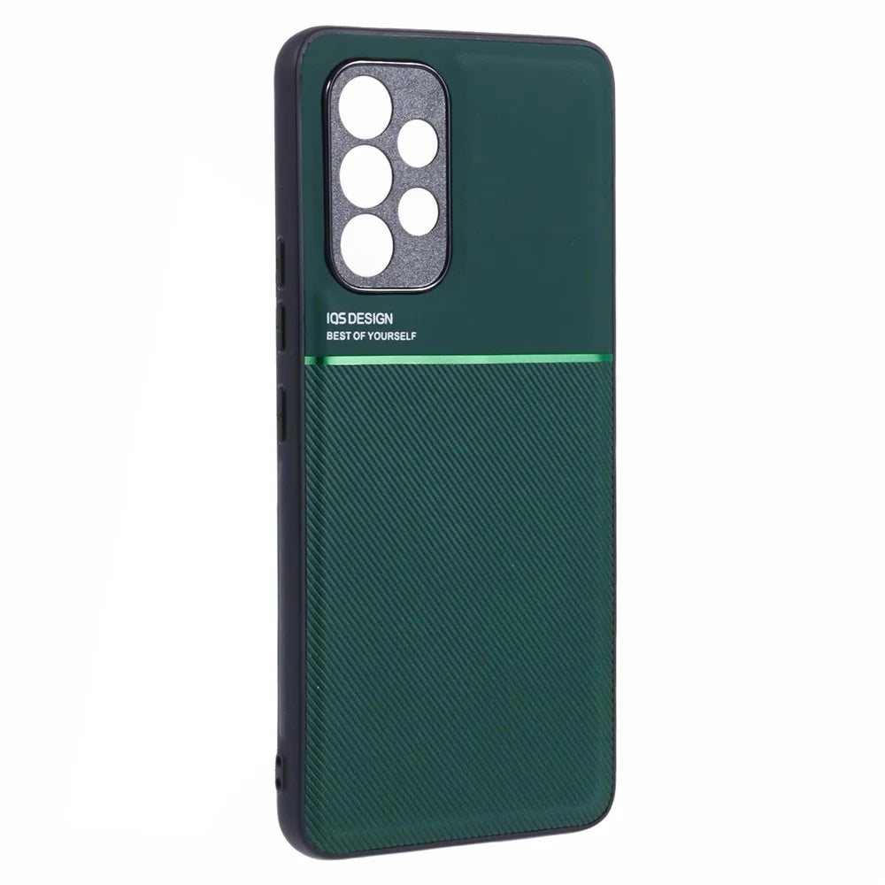 For Samsung Galaxy A53 5G Imprinted PU Leather + TPU Anti-drop Phone Case with Built-in Metal Sheet - Green - 3
