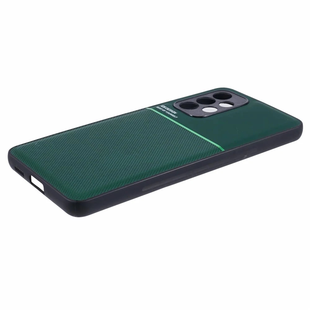 For Samsung Galaxy A53 5G Imprinted PU Leather + TPU Anti-drop Phone Case with Built-in Metal Sheet - Green - 4