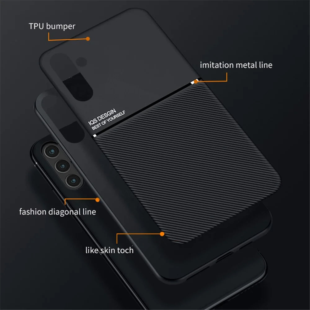 For Samsung Galaxy A13 5G Magnetic Holder Metal Sheet Phone Case Imprinted PU Leather + TPU Cover - Green - 6