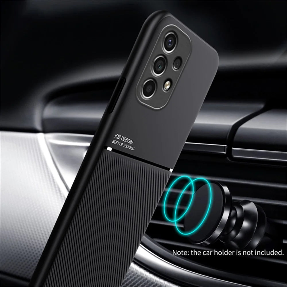 For Samsung Galaxy A13 4G Imprinted PU Leather Phone Case TPU Back Cover with Built-in Metal Sheet - Red - 7