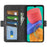 For Samsung Galaxy M33 5G (Global Version) Textured PU Leather Foldable Stand Phone Cover Magnetic Closure Wallet Flip Case - Black - 2