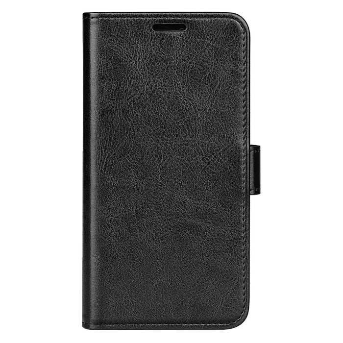 For Samsung Galaxy M33 5G (Global Version) Crazy Horse Texture Folio Flip Leather Phone Case Wallet Stand Cover - Black - 7