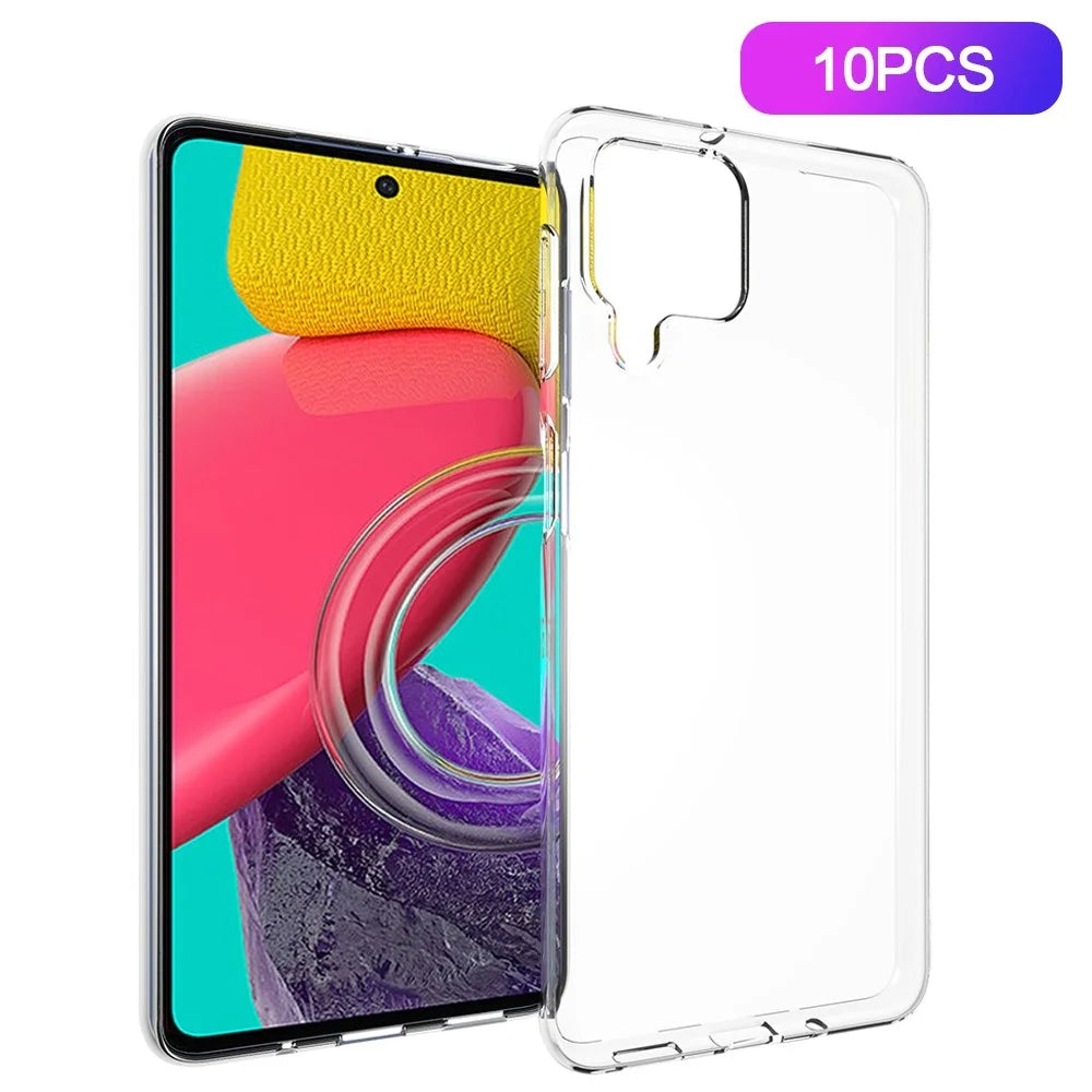 10Pcs/Pack Mobile Phone Bag Case for Samsung Galaxy M53 5G, Precise Cutouts Clear TPU Inner Watermark-Free Phone Cover - 1