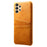 For Samsung Galaxy A13 4G Multipurpose Card Slots Phone Protector PU Leather Coated Hard PC Cover Case Shell - Orange - 2