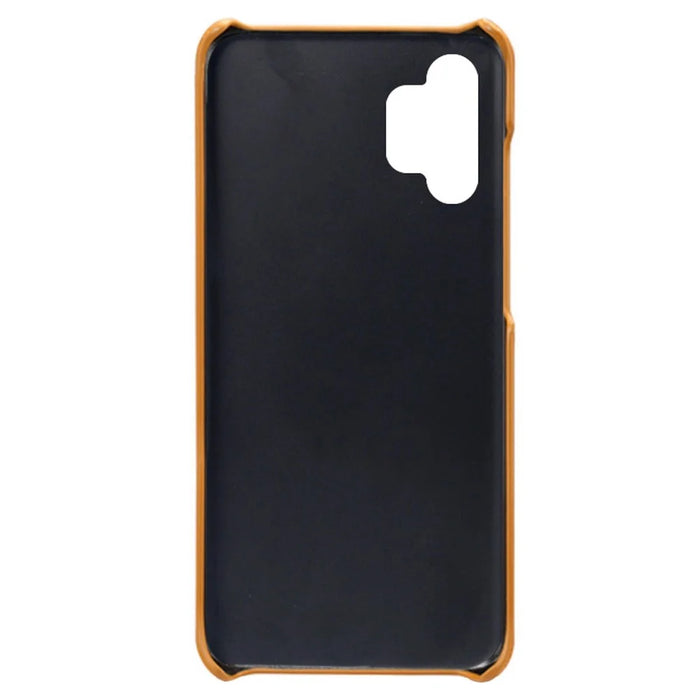 For Samsung Galaxy A13 4G Multipurpose Card Slots Phone Protector PU Leather Coated Hard PC Cover Case Shell - Orange - 4