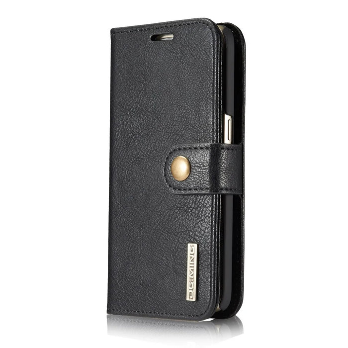 DG.MING Split Leather Wallet + PC 2-in-1 Phone Case Phone Covering for Samsung Galaxy S7 G930 - Black - 3