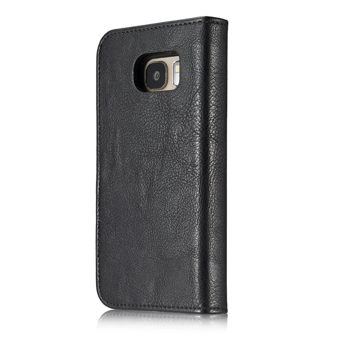 DG.MING Split Leather Wallet + PC 2-in-1 Phone Case Phone Covering for Samsung Galaxy S7 G930 - Black - 4