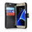 DG.MING Split Leather Wallet + PC 2-in-1 Phone Case Phone Covering for Samsung Galaxy S7 G930 - Black - 6