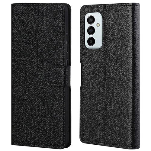 For Samsung Galaxy M23 5G / F23 5G PU Leather Litchi Texture Flip Wallet Case Stand Feature Scratch Resistant Full Protective Phone Cover - 1