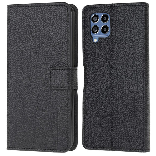 For Samsung Galaxy M53 5G Litchi Texture Wallet Case Shockproof PU Leather Stand Phone Cover - 1