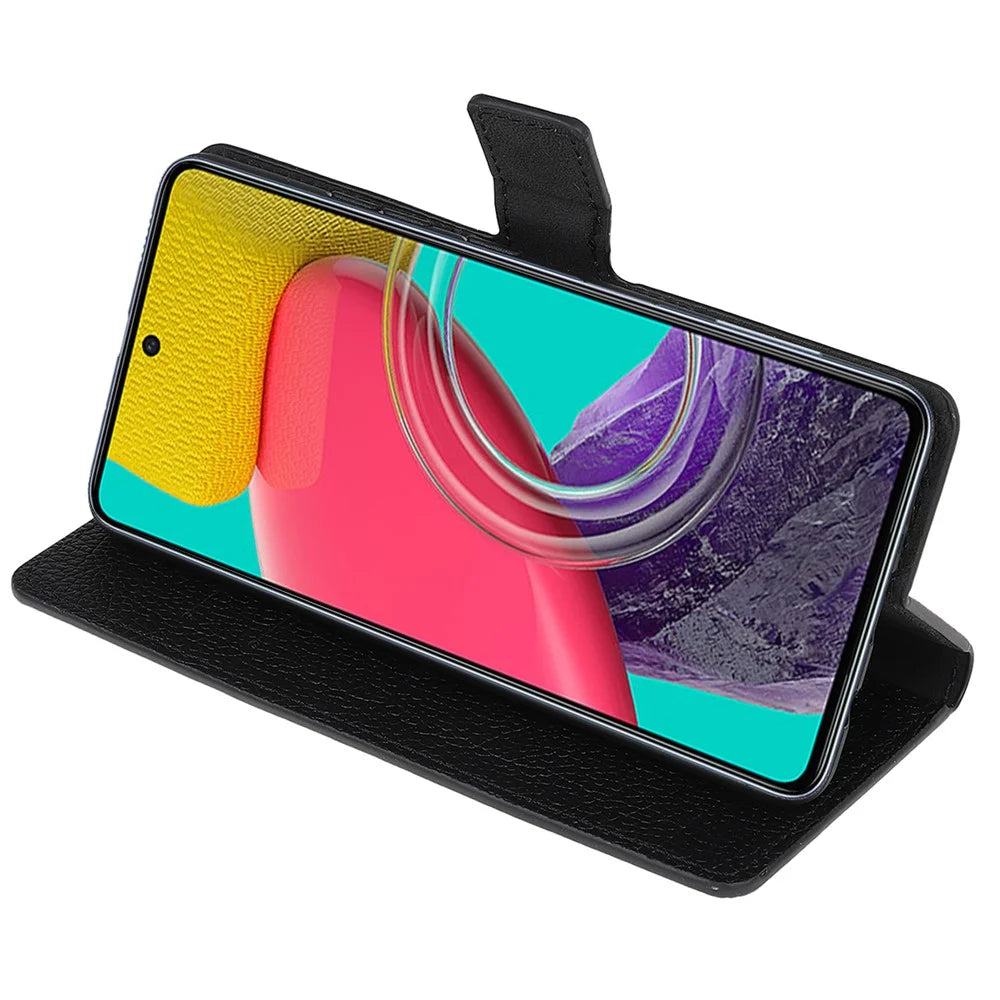 For Samsung Galaxy M53 5G Litchi Texture Wallet Case Shockproof PU Leather Stand Phone Cover - 2