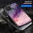 For Samsung Galaxy M33 5G (Global Version) Slim Light Drop-proof Starry Sky Pattern Design Tempered Glass Back Case Hard PC TPU Shell - Bright Starry Sky - 5
