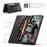 AUTSPACE A01 Series for Samsung Galaxy S22+ 5G PU Leather Case RFID Blocking Wallet Flip Stand Cover - Black - 5