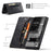 AUTSPACE A01 Series for Samsung Galaxy A73 5G PU Leather Case RFID Blocking Wallet Flip Stand Cover - Black - 4