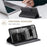 AUTSPACE A01 Series for Samsung Galaxy A73 5G PU Leather Case RFID Blocking Wallet Flip Stand Cover - Black - 5