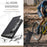 AUTSPACE A01 Series for Samsung Galaxy A73 5G PU Leather Case RFID Blocking Wallet Flip Stand Cover - Black - 6