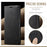 AUTSPACE A01 Series for Samsung Galaxy A73 5G PU Leather Case RFID Blocking Wallet Flip Stand Cover - Black - 7