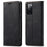 AUTSPACE A01 Series for Samsung Galaxy S20 FE 4G/5G/S20 Lite/S20 Fan Edition 4G/5G/S20 FE 2022 PU Leather Case RFID Blocking Cover - Black - 1