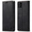 AUTSPACE A01 Series for Samsung Galaxy A51 4G SM-A515 PU Leather Case RFID Blocking Vintage Wallet Stand Flip Cover - Black - 1