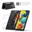 AUTSPACE A01 Series for Samsung Galaxy A51 4G SM-A515 PU Leather Case RFID Blocking Vintage Wallet Stand Flip Cover - Black - 4
