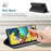 AUTSPACE A01 Series for Samsung Galaxy A51 4G SM-A515 PU Leather Case RFID Blocking Vintage Wallet Stand Flip Cover - Black - 5