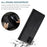 AUTSPACE A01 Series for Samsung Galaxy A51 4G SM-A515 PU Leather Case RFID Blocking Vintage Wallet Stand Flip Cover - Black - 6