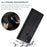 AUTSPACE A01 Series for Samsung Galaxy A21s PU Leather Case RFID Blocking Vintage Wallet Stand Flip Cover - Black - 7