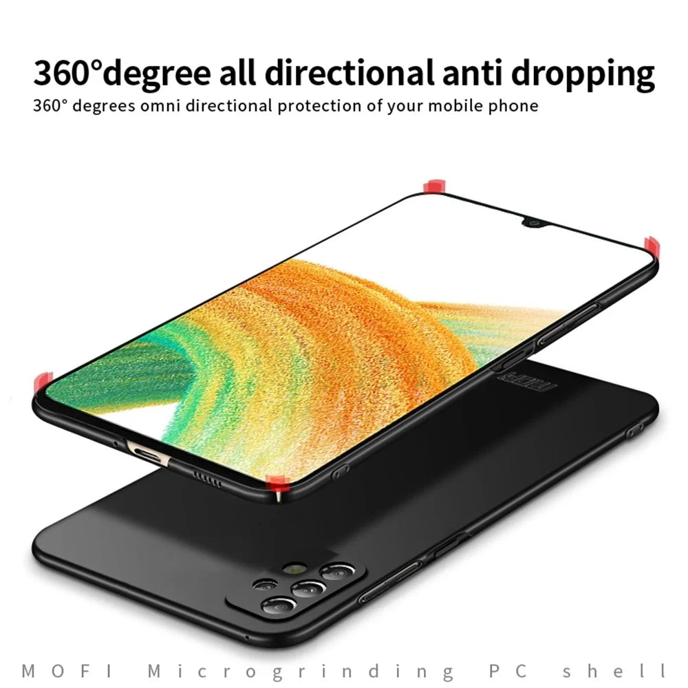 MOFI JK PC Series-1 Shield for Samsung Galaxy A33 5G Anti-fingerprint Ultra-slim Phone Case Silky Touch Matte Hard PC Back Cover - Black - 5
