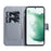 For Samsung Galaxy M33 5G (Global Version) Wallet Style Printed Pattern Well-protected Case Magnetic Closing Stand Soft TPU + PU Leather Phone Shell - Apricot Flowers - 2