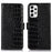 For Samsung Galaxy A53 5G Crocodile Texture RFID Blocking Genuine Cowhide Leather Wallet Phone Cover, Stand Magnetic Flip Folio Case - Black - 1