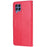 For Samsung Galaxy M33 5G (India Version) PU Leather Owl Tree Pattern Imprinted Phone Cover Wallet Viewing Stand Anti-Drop Protective Case with Wrist Strap - Red - 5