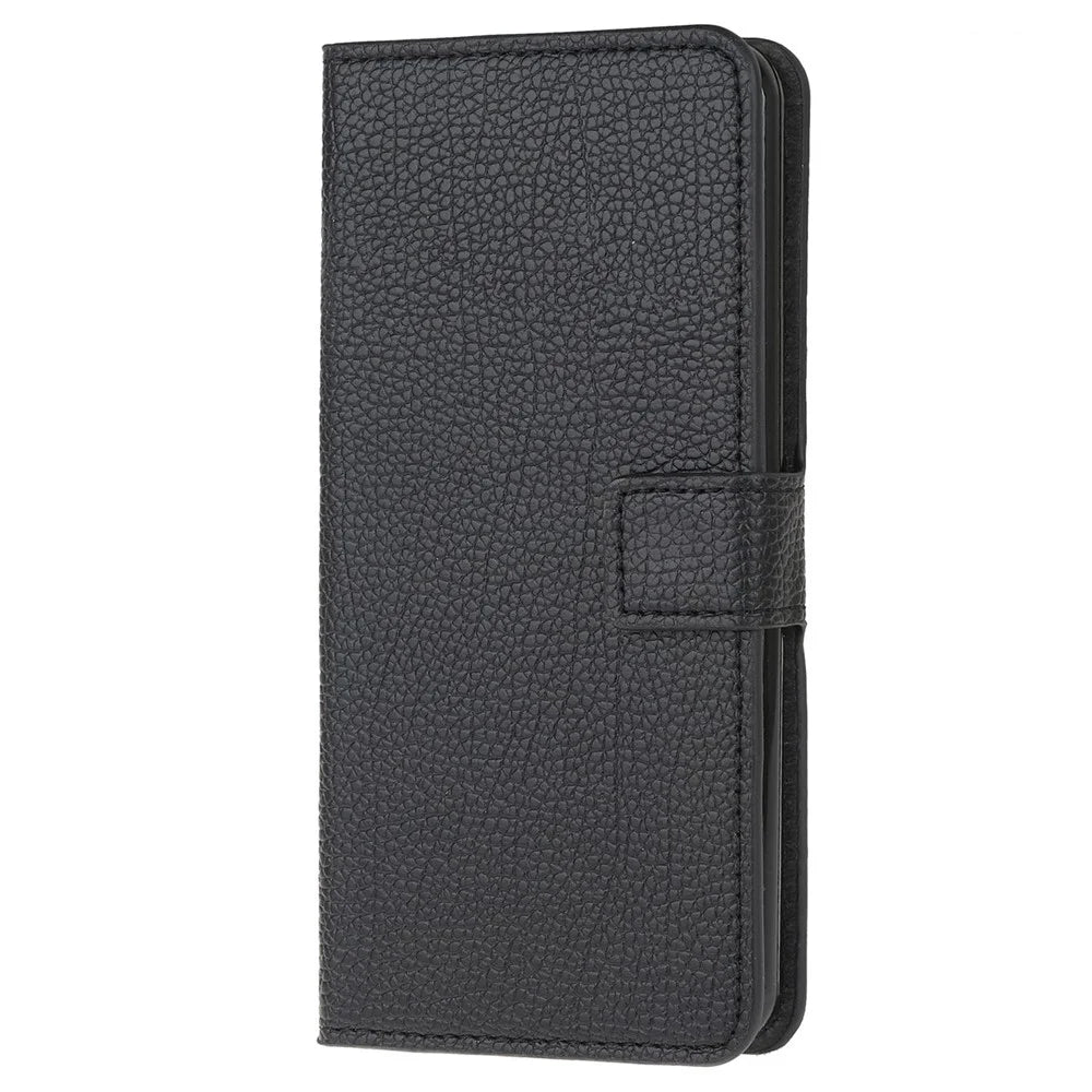 For Samsung Galaxy M33 5G (India) Case Cover Litchi Texture Leather Wallet Magnetic Clasp Cell Phone Protector Phone Shell - 5