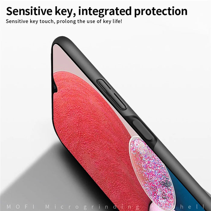 MOFI JK PC Series-1 Shield for Samsung Galaxy A13 4G Hard PC Cover Matte Finish Scratch-resistant Phone Case with Strap - Black - 4