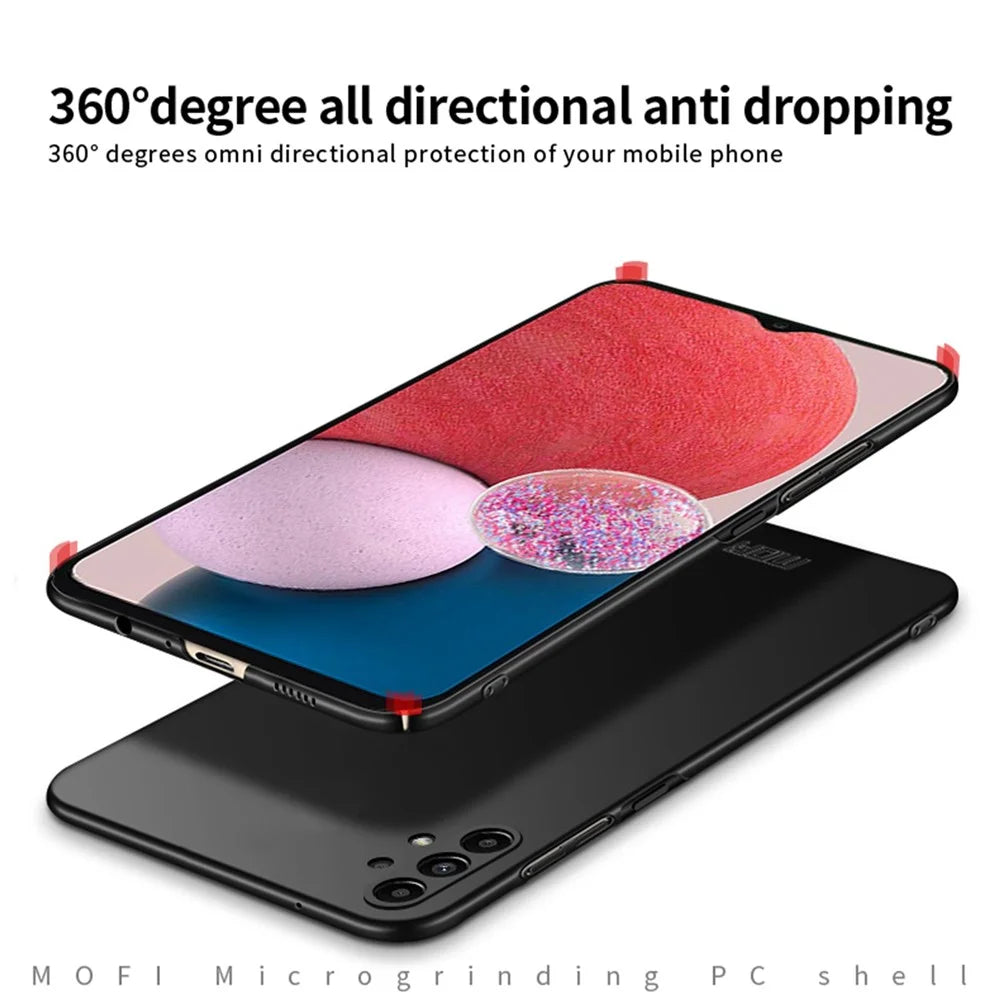 MOFI JK PC Series-1 Shield for Samsung Galaxy A13 4G Hard PC Cover Matte Finish Scratch-resistant Phone Case with Strap - Black - 7