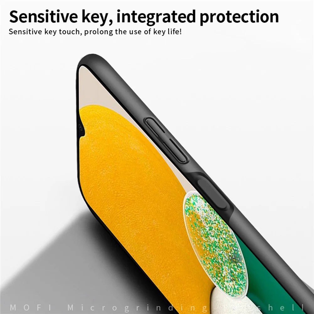MOFI JK PC Series-1 Shield Matte Phone Case for Samsung Galaxy A13 5G, Drop-proof Protection Smartphone PC Cover  with Strap - Black - 4