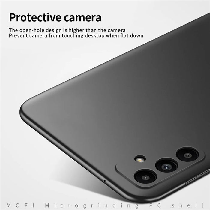 MOFI JK PC Series-1 Shield Matte Phone Case for Samsung Galaxy A13 5G, Drop-proof Protection Smartphone PC Cover  with Strap - Black - 5