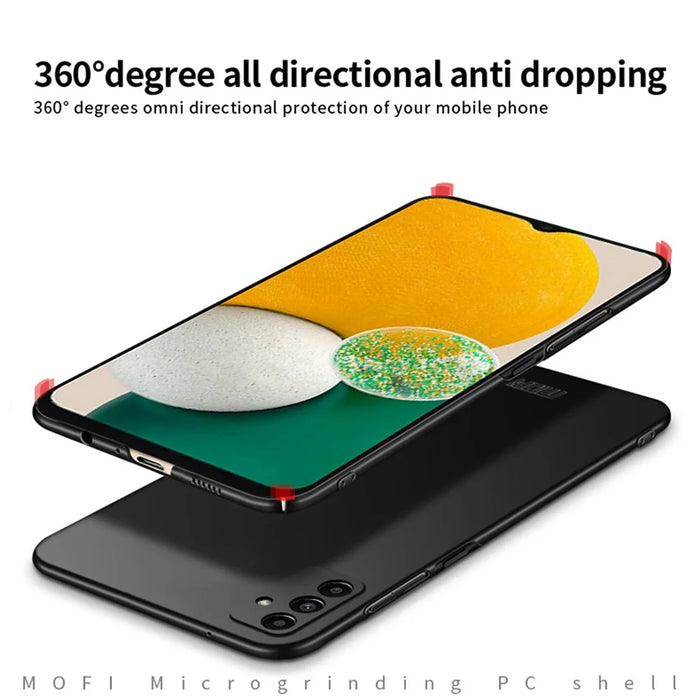 MOFI JK PC Series-1 Shield Matte Phone Case for Samsung Galaxy A13 5G, Drop-proof Protection Smartphone PC Cover  with Strap - Black - 7