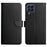 For Samsung Galaxy M33 5G Shockproof Magnetic Closing Genuine Leather Nappa Texture Wallet Stand Function Phone Case - Black - 1