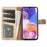 For Samsung Galaxy A23 5G (Global Version) Magnetic Closure Folio Flip Phone Cover Splicing Design Stand Leather+TPU Protective Shell with Wallet - Yellow - 2