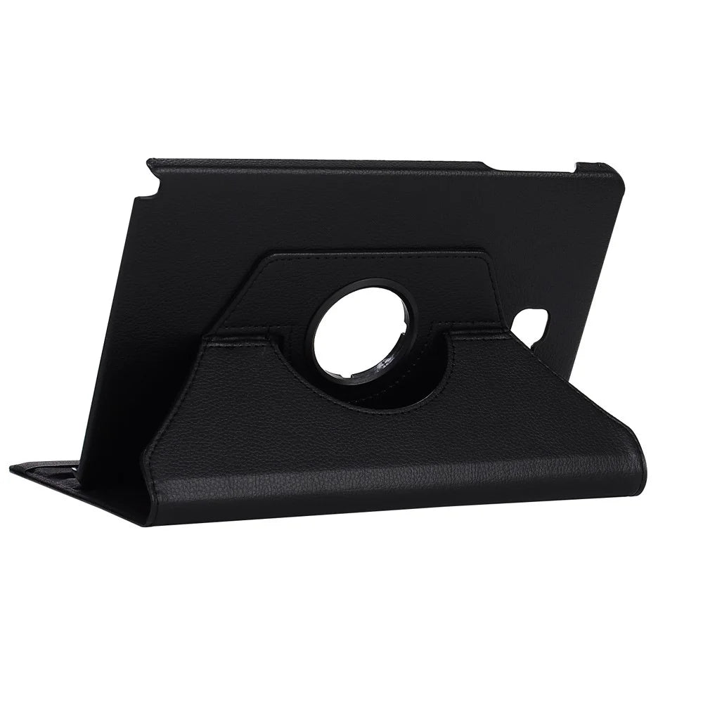 Rotary Stand Litchi Leather Tablet Case for Samsung Galaxy Tab A 10.1 (2016) with S Pen P580 P585 - Black - 1