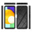 For Samsung Galaxy A22 5G (EU Version) 3-in-1 Full Coverage Phone Case PC + TPU Hybrid Cover with PET Screen Protector - Black - 6