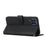 For Samsung Galaxy M53 5G PU Leather Phone Case Shock Absorbing Wallet Stand Flip Stitching Cover with Strap - Black - 3