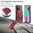JEEHOOD for Samsung Galaxy A73 5G RFID Blocking Detachable 2-in-1 Magnetic Anti-fall Wallet Design Leather Coated TPU Phone Case Shell - Red - 5
