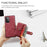 JEEHOOD for Samsung Galaxy A73 5G RFID Blocking Detachable 2-in-1 Magnetic Anti-fall Wallet Design Leather Coated TPU Phone Case Shell - Red - 6